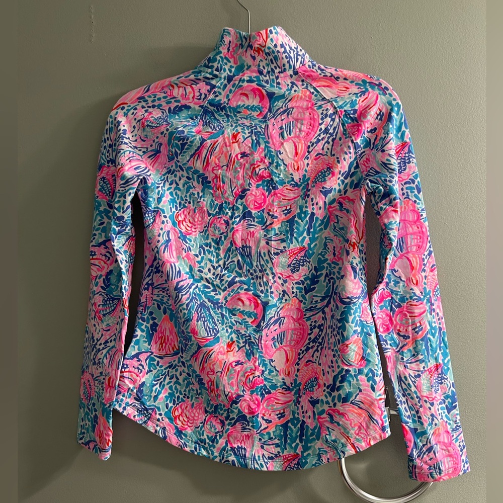 Lilly Pulitzer UPF 50+ Skipper Golf pullover half zip sweater long sleeve - Picture 3 of 7